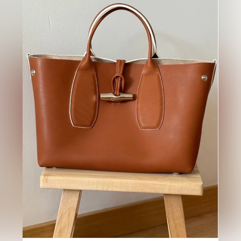 Longchamp Le Roseau leather handbag NWOT - Picture 14 of 16